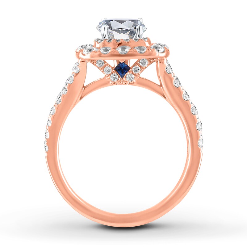Main Image 2 of Previously Owned Vera Wang WISH Ring Setting 1-1/3 ct tw Diamonds 14K Rose Gold
