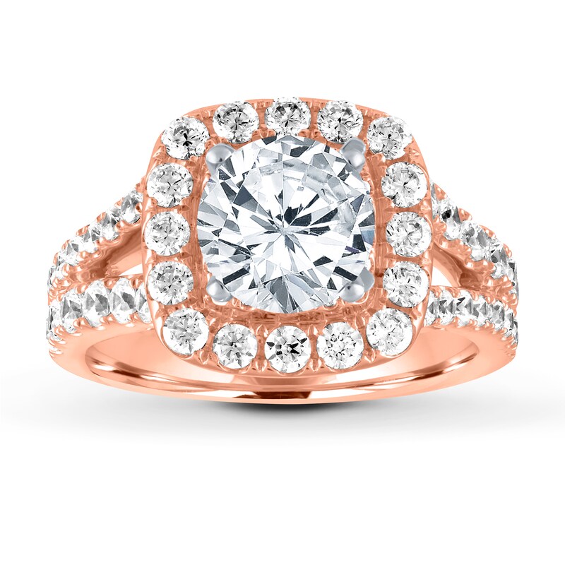 Main Image 3 of Previously Owned Vera Wang WISH Ring Setting 1-1/3 ct tw Diamonds 14K Rose Gold