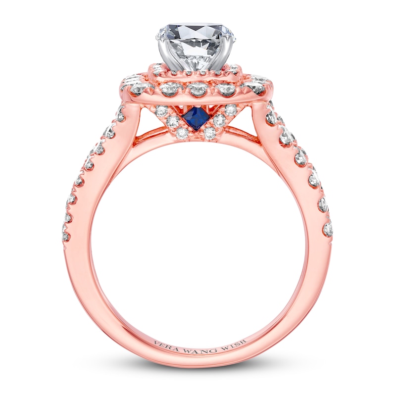 Main Image 4 of Previously Owned Vera Wang WISH Ring Setting 1-1/3 ct tw Diamonds 14K Rose Gold
