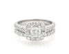 Thumbnail Image 1 of Previously Owned Princess-Cut Diamond Halo Bridal Set 1-7/8 ct tw 14K White Gold Size 5