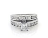 Thumbnail Image 1 of Previously Owned Princess & Round-Cut Diamond Bridal Set 2-1/5 ct tw 14K White Gold