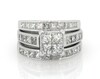 Thumbnail Image 1 of Previously Owned Princess-Cut Diamond Bridal Set 3 ct tw 14K White Gold