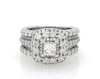 Thumbnail Image 1 of Previously Owned Princess and Round-Cut Diamond Bridal Set 3-1/3 ct tw 14K White Gold