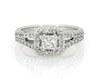 Thumbnail Image 1 of Previously Owned Princess & Round-Cut Diamond Engagement Ring 1 ct tw 14K White Gold