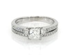 Thumbnail Image 1 of Previously Owned Princess & Round-Cut Diamond Bridal Set 3/4 ct tw 14K White Gold