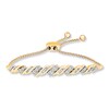 Thumbnail Image 1 of Previously Owned Diamond Bolo Bracelet 1 ct tw Round/Baguette 14K Yellow Gold