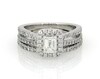 Thumbnail Image 1 of Previously Owned Emerald & Round-Cut Diamond Bridal Set 1-1/3 ct tw 14K White Gold