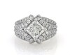 Thumbnail Image 1 of Previously Owned Princess & Round-Cut Diamond Engagment Ring 2-7/8 ct tw 14K White Gold