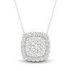 Thumbnail Image 1 of Previously Owned Colorless Diamond Necklace 1-1/2 ct tw Round 14K White Gold