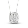 Thumbnail Image 3 of Previously Owned Colorless Diamond Necklace 1-1/2 ct tw Round 14K White Gold