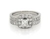 Thumbnail Image 1 of Previously Owned Princess & Round-Cut Diamond Bridal Set 1-1/2 ct tw 14K White Gold