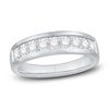 Thumbnail Image 1 of Previously Owned Men's Diamond Wedding Band 3/4 ct tw Round 14K White Gold