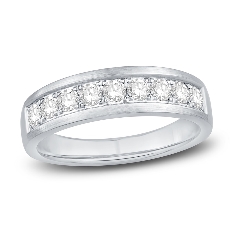 Main Image 1 of Previously Owned Men's Diamond Wedding Band 3/4 ct tw Round 14K White Gold