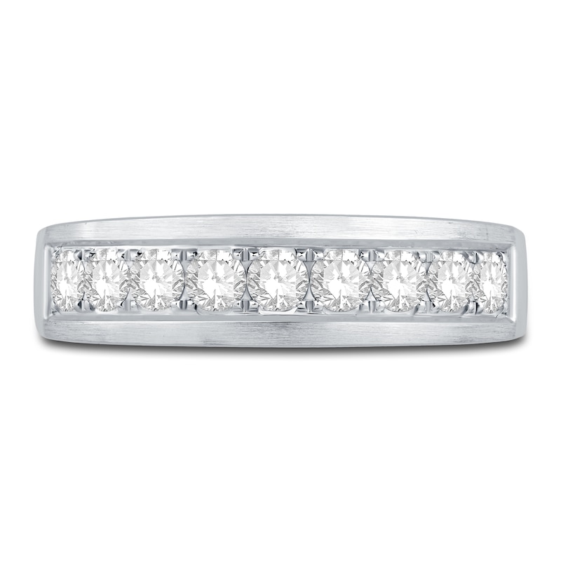 Main Image 2 of Previously Owned Men's Diamond Wedding Band 3/4 ct tw Round 14K White Gold