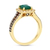 Thumbnail Image 3 of Previously Owned Le Vian Natural Emerald Ring 3/4 ct tw Diamonds 14K Honey Gold