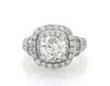 Thumbnail Image 1 of Previously Owned Round & Baguette-Cut Diamond Engagement Ring 3-1/2 ct tw 14K White Gold
