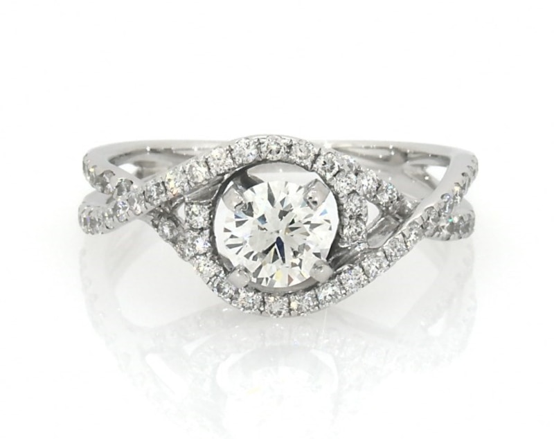 Main Image 1 of Previously Owned Diamond Engagement Ring 7/8 ct tw 14K White Gold