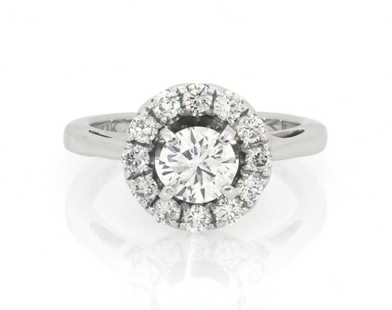 Main Image 1 of Previously Owned Diamond Engagement Ring 1 ct tw 14K White Gold