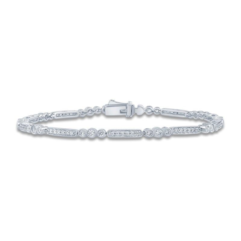Main Image 1 of Previously Owned Pnina Tornai Diamond Bracelet 1 ct tw Round 14K White Gold 7"