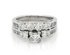 Thumbnail Image 1 of Previously Owned Princess & Round-Cut Diamond Wedding Ring 1-5/8 ct tw 18K White Gold
