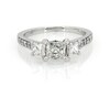 Thumbnail Image 1 of Previously Owned Princess & Round-Cut Diamond Engagement Ring 1-1/5 ct tw 19K White Gold