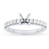 Thumbnail Image 1 of Previously Owned Diamond Engagement Ring Setting 1/2 ct tw Princess 14K White Gold