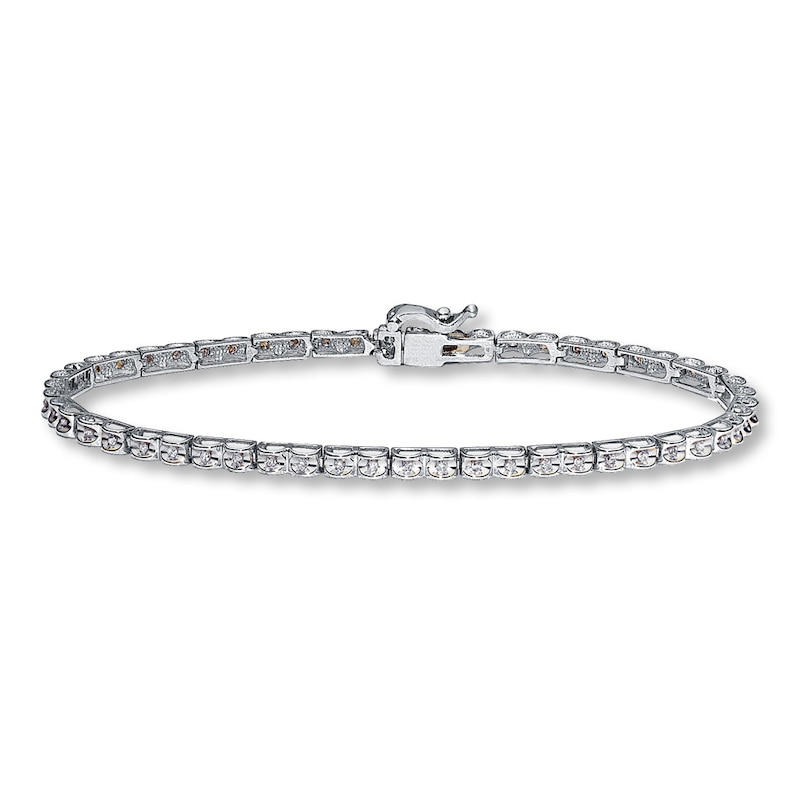 Main Image 1 of Previously Owned Diamond Bracelet 1/4 ct tw Round 10K White Gold