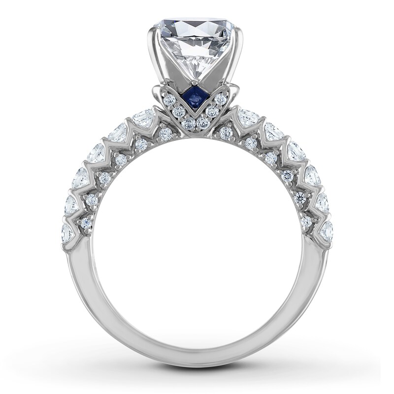 Main Image 2 of Previously Owned Vera Wang WISH Diamond Ring Setting 3/4 ct tw Round 14K White Gold