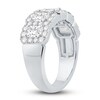 Thumbnail Image 2 of Previously Owned Diamond Anniversary Ring 2 ct tw Emerald/Round 14K White Gold