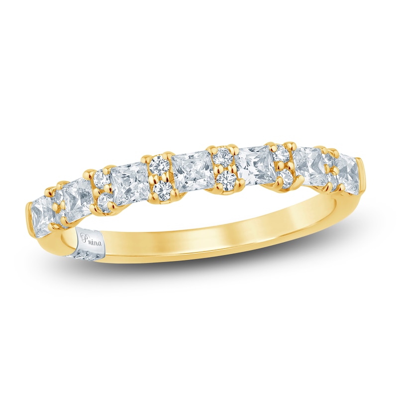 Main Image 1 of Previously Owned Pnina Tornai Diamond Anniversary Ring 3/4 ct tw Princess/Round 14K Yellow Gold
