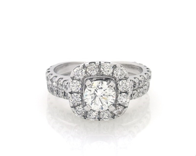 Main Image 1 of Previously Owned Diamond Engagement Ring 2-1/4 ct tw 14K White Gold