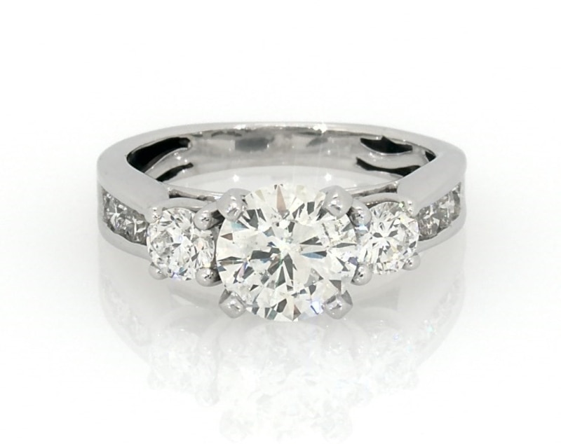 Main Image 1 of Previously Owned Diamond Engagement Ring 1-7/8 ct tw 18K White Gold