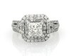 Thumbnail Image 1 of Previously Owned Princess & Round-Cut Diamond Engagement Ring 2-1/2 ct tw 14K White Gold