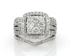 Thumbnail Image 1 of Previously Owned Diamond Bridal Set 3-1/4 ct tw 14K White Gold