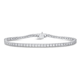 Previously Owned Lab-Grown Diamond Bracelet 3 ct tw Round 14K White Gold