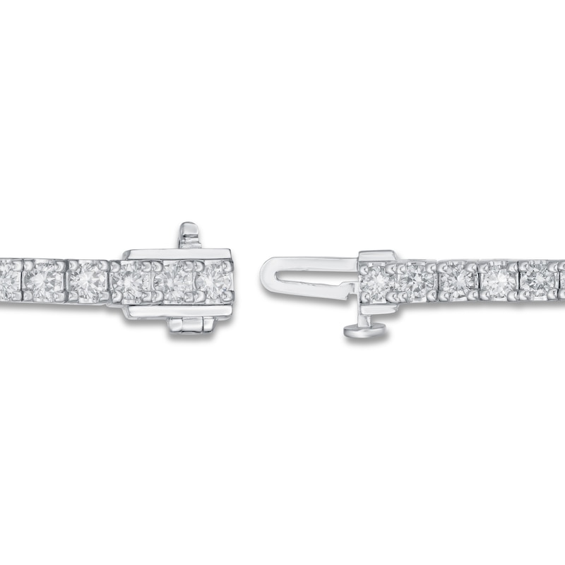 Main Image 3 of Previously Owned Lab-Grown Diamond Bracelet 3 ct tw Round 14K White Gold