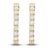 Thumbnail Image 1 of Previously Owned Lab-Created Diamond Hoop Earrings 1 ct tw Round 14K Yellow Gold