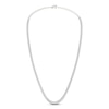 Thumbnail Image 4 of Previously Owned Lab-Grown Diamond Tennis Necklace 7 ct tw Round 14K White Gold