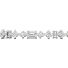 Thumbnail Image 2 of Previously Owned Lab-Grown Diamond Bracelet 8-1/2 ct tw Emerald/Princess/Round/Baguette 14K White Gold 7.25"