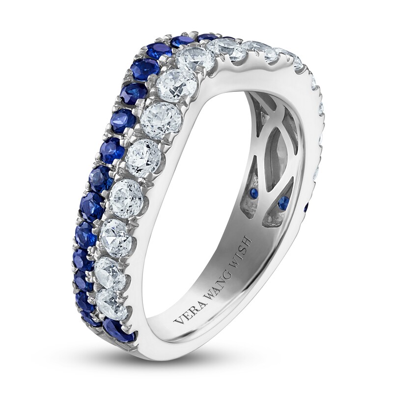 Main Image 2 of Previously Owned Vera Wang WISH Lab-Grown Diamond Anniversary Band 1 ct tw Round 14K White Gold