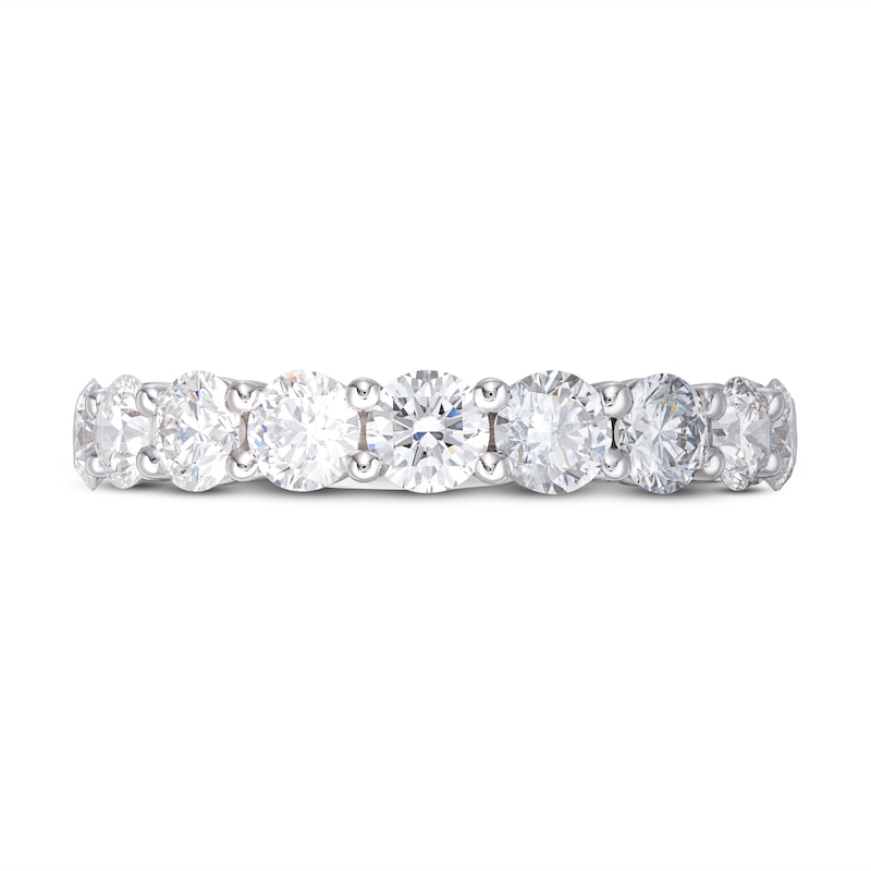 Main Image 3 of Previously Owned Lab-Created Diamond Wedding Band 1-1/2 ct tw Round 14K White Gold