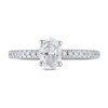 Thumbnail Image 3 of Previously Owned Lab-Grown Diamond Engagement Ring 1 ct tw Oval/Round 14K White Gold