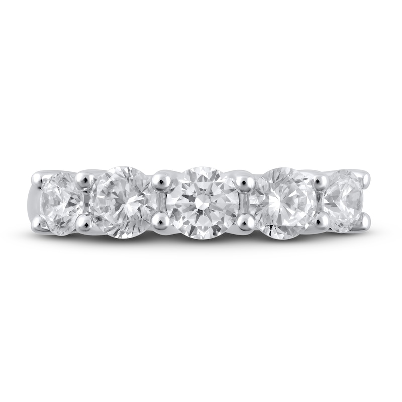 Main Image 3 of Previously Owned Lab-Grown Diamond Anniversary Band 1-1/2 ct tw Round 14K White Gold