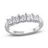 Thumbnail Image 1 of Previously Owned Lab-Grown Diamond Wedding Band 1-1/2 ct tw Princess 14K White Gold