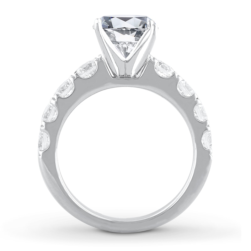 Main Image 2 of Previously Owned Lab-Grown Diamond Engagement Ring Setting 1-1/2 ct tw Round 14K White Gold