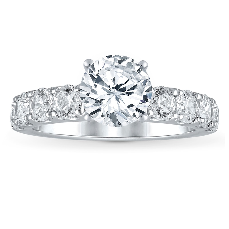 Main Image 3 of Previously Owned Lab-Grown Diamond Engagement Ring Setting 1-1/2 ct tw Round 14K White Gold