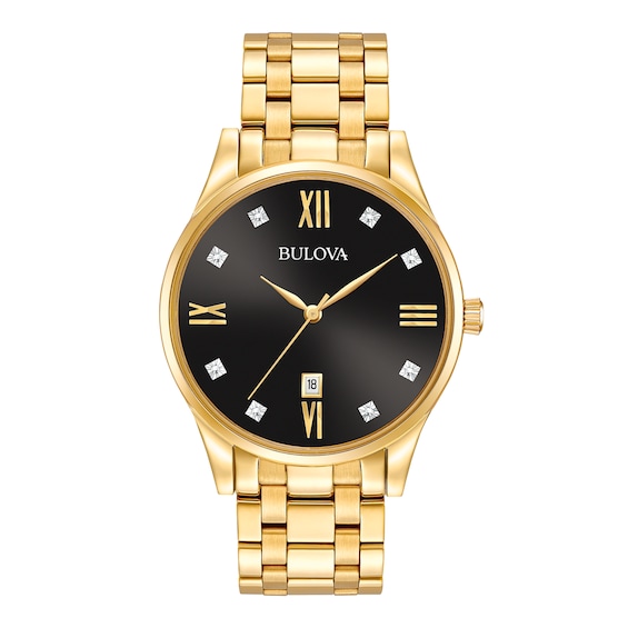 Previously Owned Bulova Men's Watch Diamonds Collection 97D108