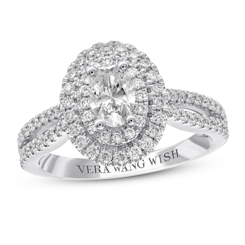 Main Image 1 of Previously Owned Vera Wang WISH Engagement Ring 1 ct tw Diamonds 14K White Gold Ring