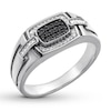 Thumbnail Image 2 of Previously Owned Men's Diamond Ring 1/5 ct tw Black & White 10K White Gold