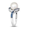 Thumbnail Image 4 of Previously Owned Le Vian Natural Sapphire & Freshwater Cultured Pearl Ring 14K Vanilla Gold